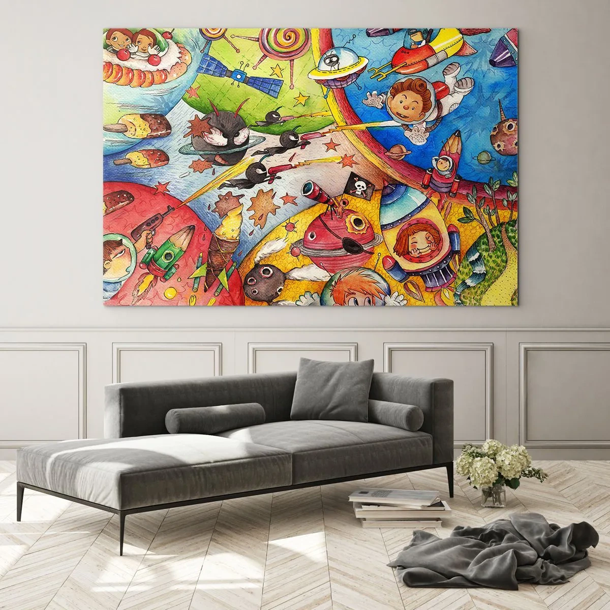 Glass picture - Great Space Adventure - 100x70 cm