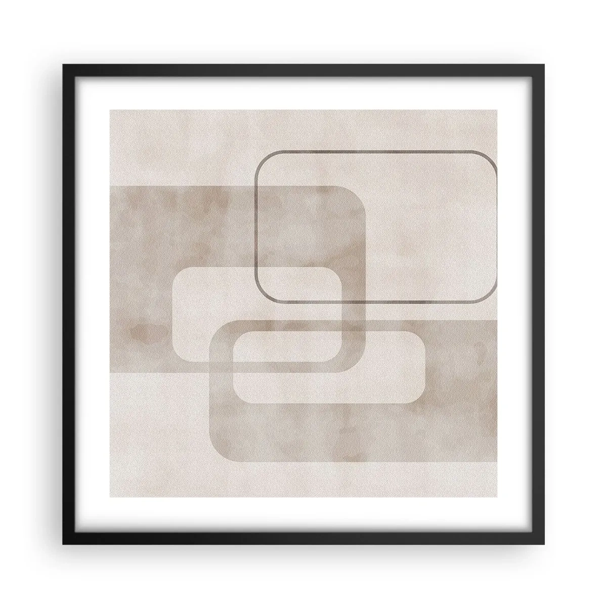 Poster in black frame - Geometrical Grout - 50x50 cm