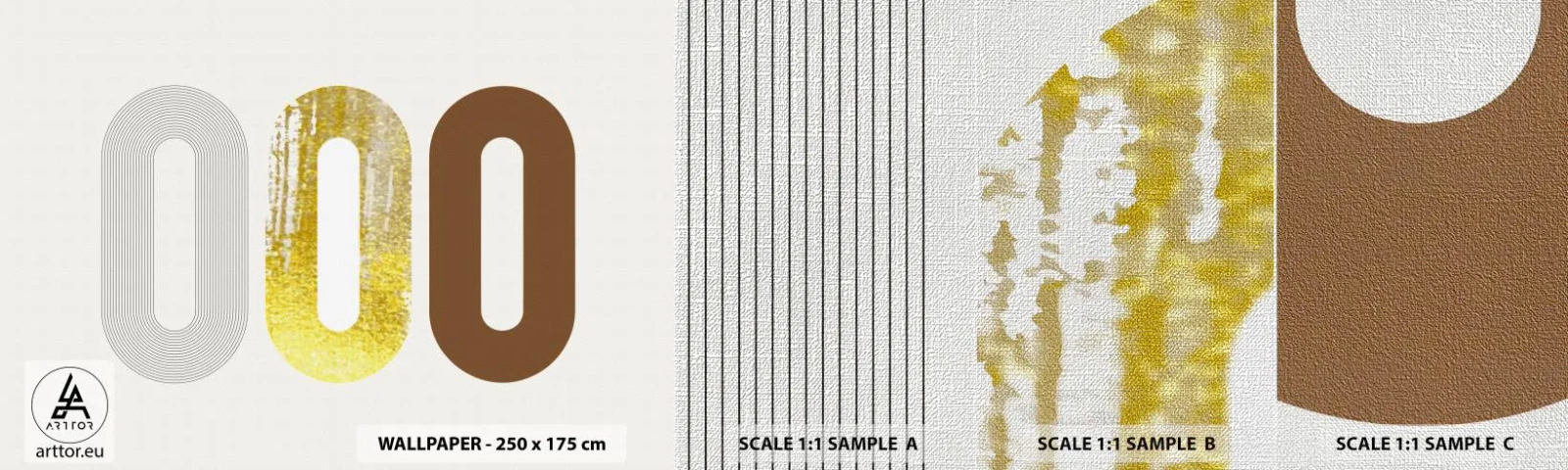 Photo Wallpaper Sample Premium Canvas - Ooo! - Abstraction, Piece, Modern Pattern - 100x30 cm