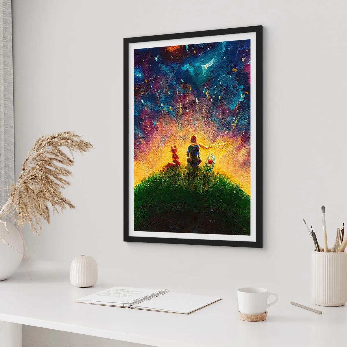 Poster in black frame - Love and Friendship - Whole World - 40x50 cm