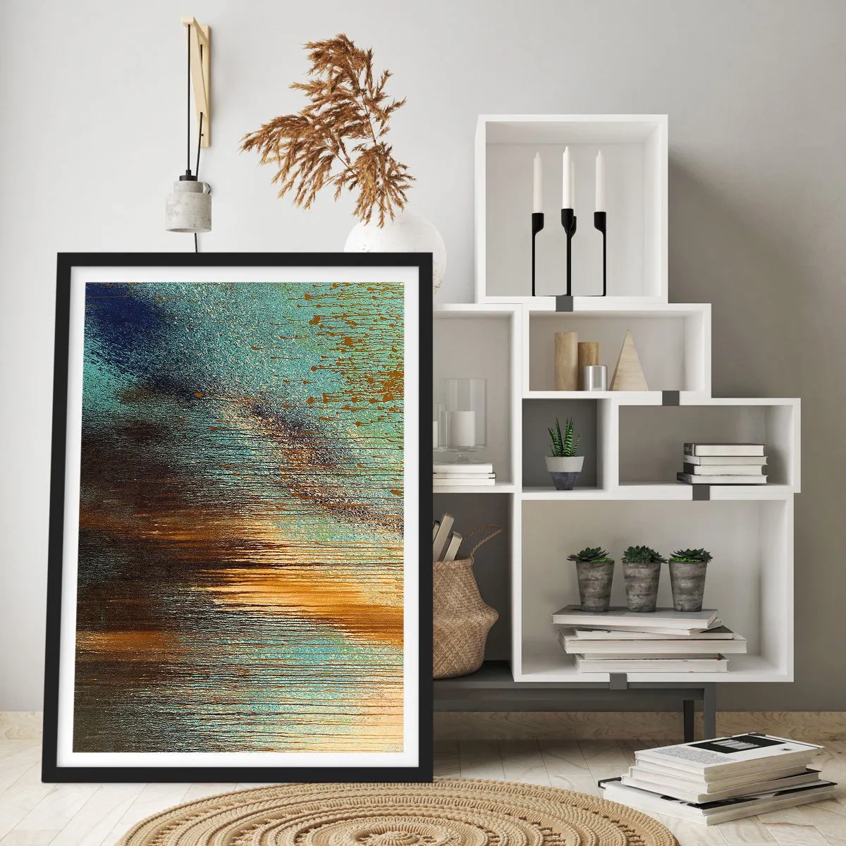 Poster in black frame - Non-accidental Colourful Composition - 61x91 cm