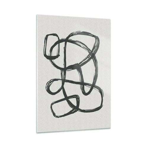 Glass picture - Abstract in Loops - 50x70 cm