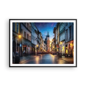 Poster in black frame - Charm of Cracow - 100x70 cm