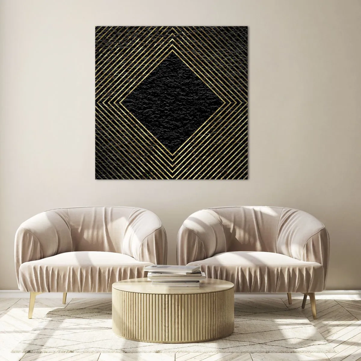 Glass picture - Geometry Glamour Style - 50x50 cm