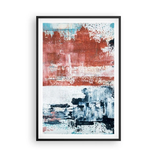 Poster in black frame - Abstract Fifty Fifty - 61x91 cm