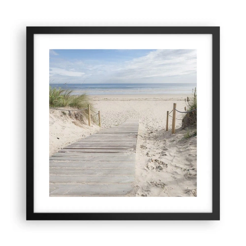 Poster in black frame - Until the Horizon - 40x40 cm
