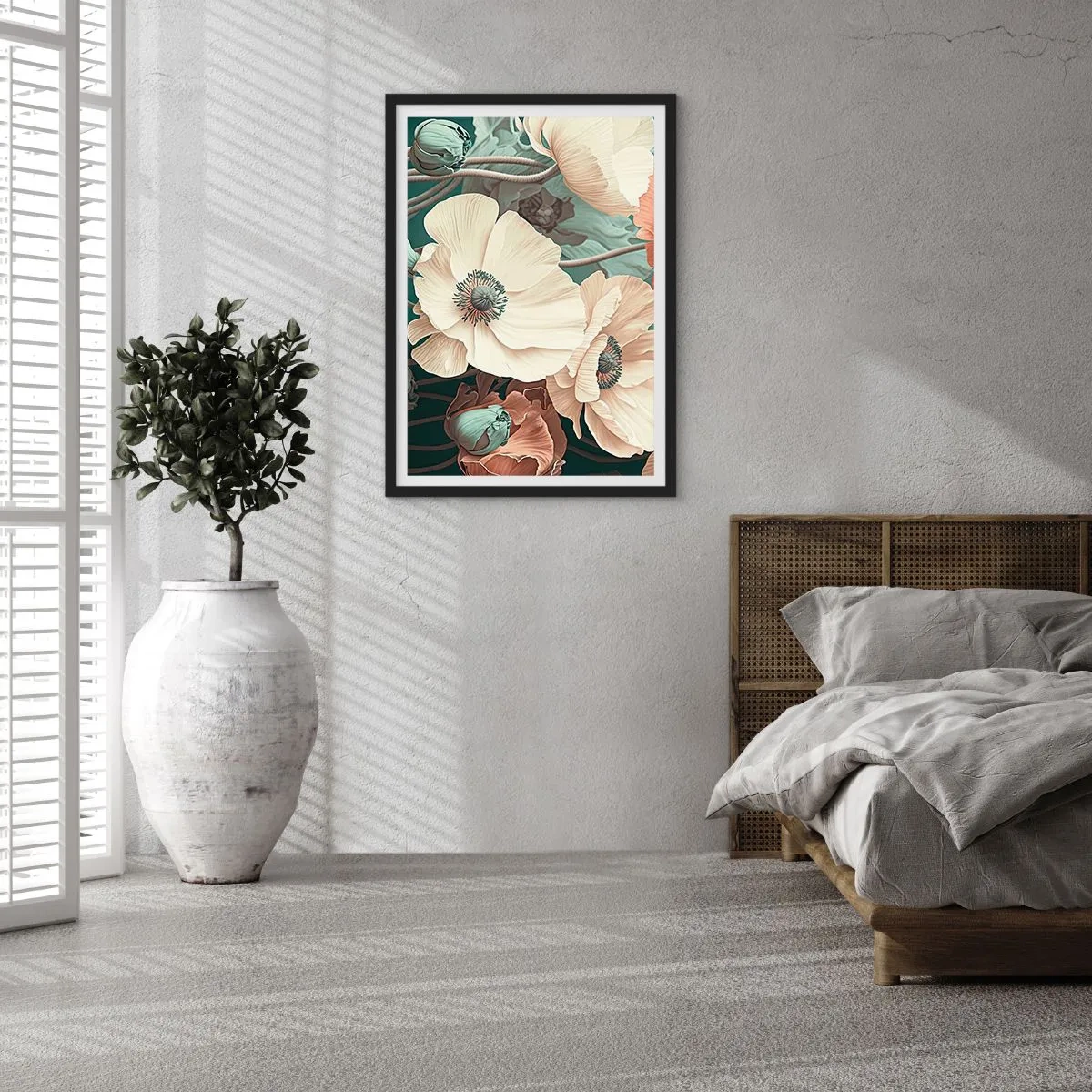 Poster in black frame - Whisper of the Poppies - 30x40 cm