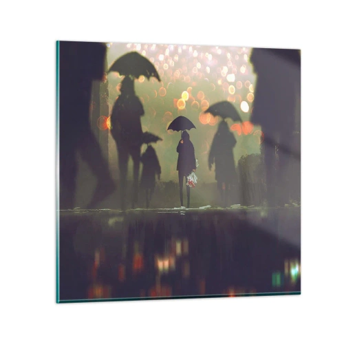 Glass picture - From Perspective of a Raindrop - 30x30 cm