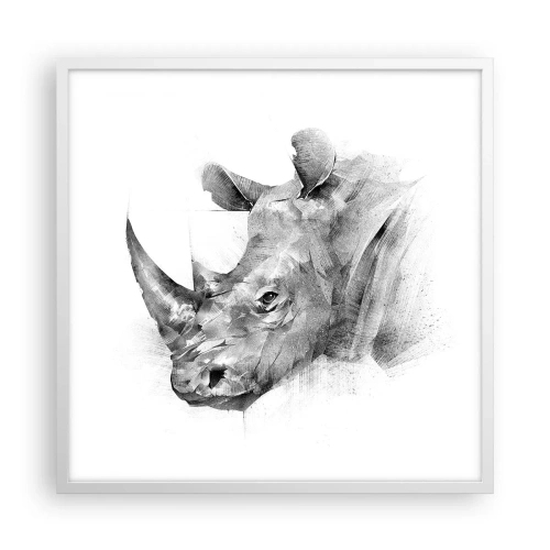 Poster in white frmae - African Portrait - 60x60 cm