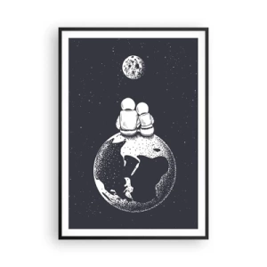 Poster in black frame - Cosmic Love Story - 70x100 cm