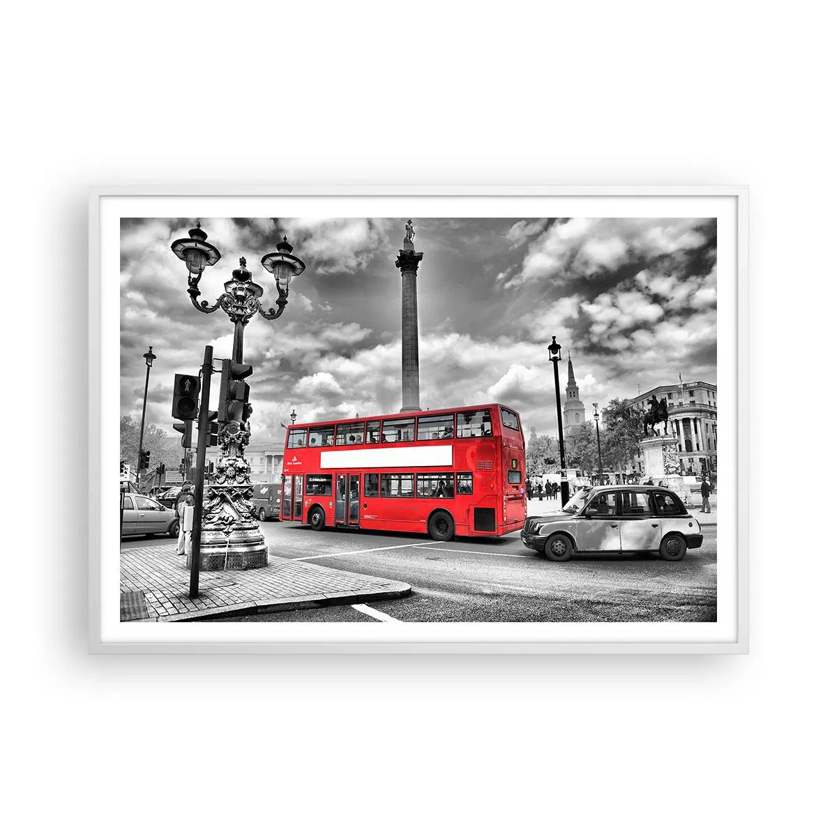 Poster in white frmae - Real Bloodstream of a City - 100x70 cm