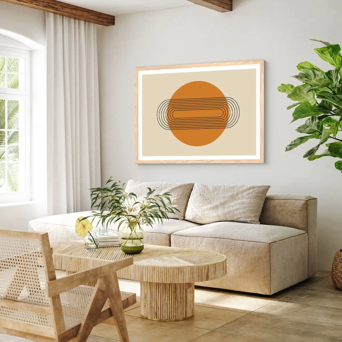 Poster in light oak frame - Perfect Plan - 40x30 cm