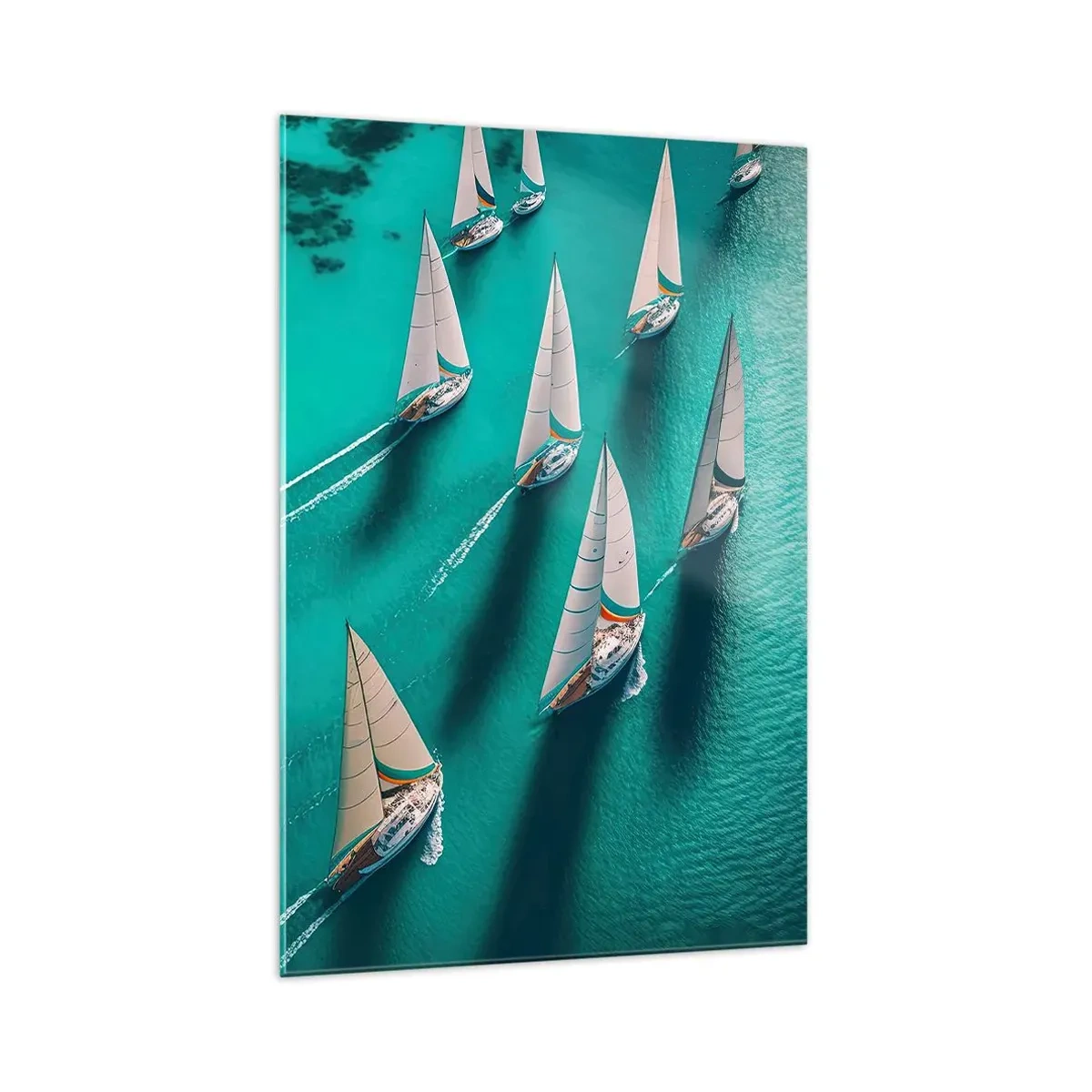 Glass picture - Competing with the Wind - 70x100 cm