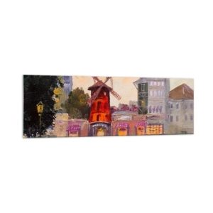 Glass picture - Icons of Paris - Moulin Rouge - 160x50 cm
