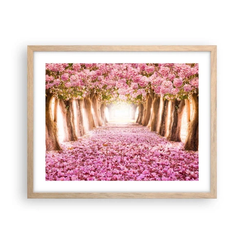 Poster in light oak frame - Way to Heaven - 50x40 cm
