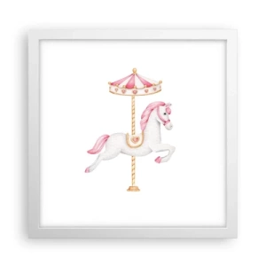 Poster in white frmae - Off the Hoofs - 30x30 cm
