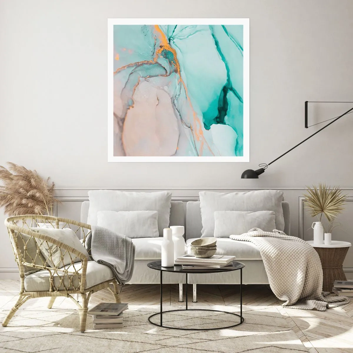 Poster - Dance of Shapes and Colours - 60x60 cm