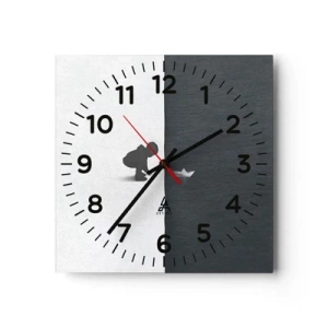 Wall clock - Clock on glass - Big Voyage - 30x30 cm