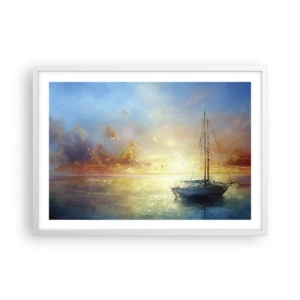Poster in white frmae - In a Golden Bay - 70x50 cm