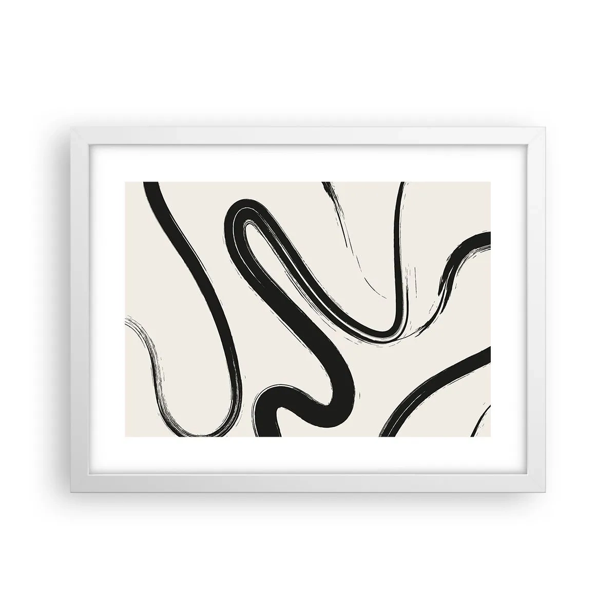 Poster in white frmae - Black and White Fancy - 40x30 cm
