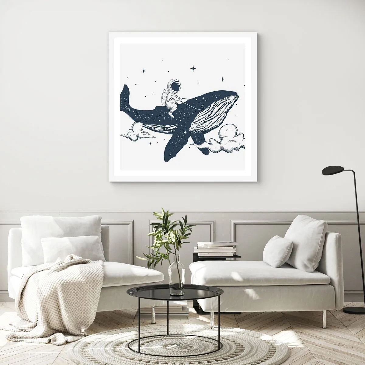Poster in white frmae - Space Adventure - 50x50 cm