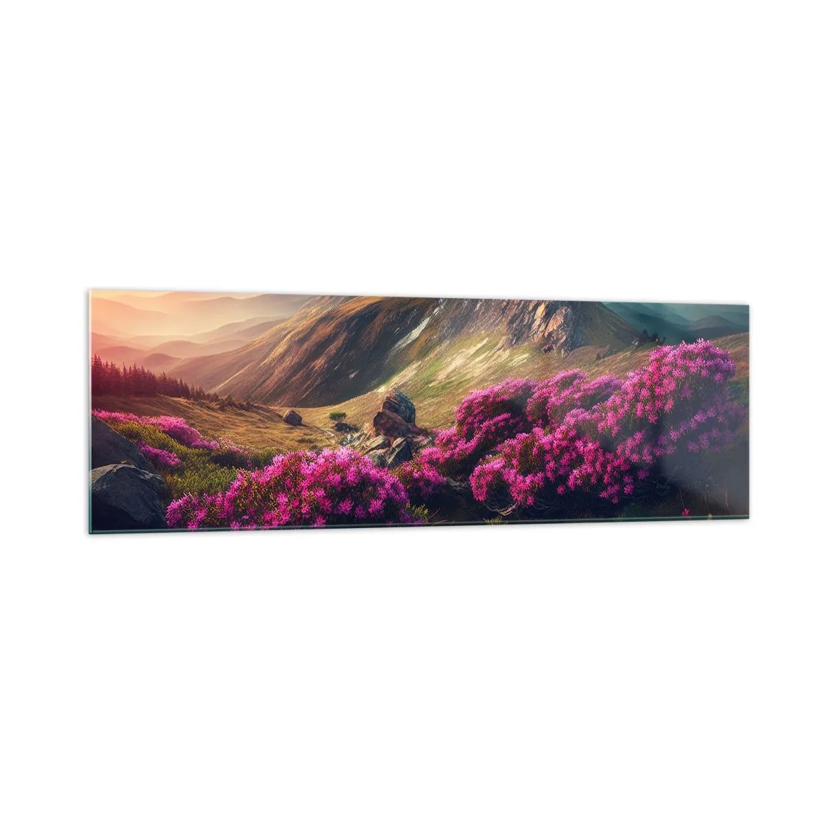 Glass picture - Summer in the Mountains - 160x50 cm