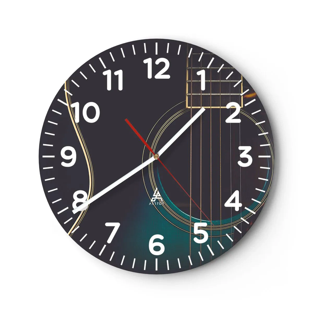 Wall clock - Clock on glass - A Moment Before It Sounds - 30x30 cm