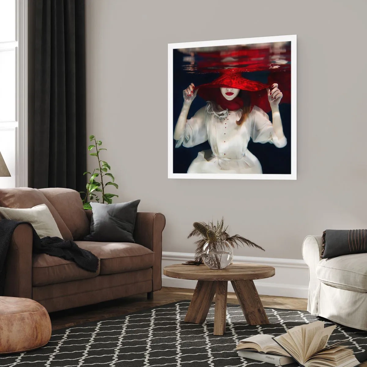 Poster - Mysterious Woman - 50x50 cm