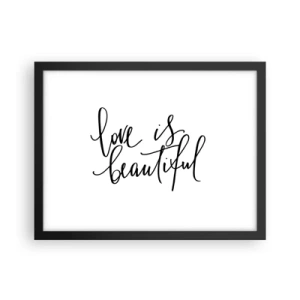 Poster in black frame - Read and Repeat - 40x30 cm