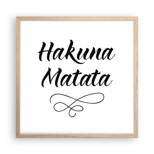 Poster in light oak frame - Best Advice - 50x50 cm