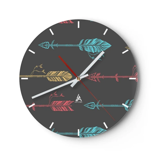 Wall clock - Clock on glass - In Ordinance - 40x40 cm
