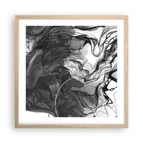 Poster in light oak frame - Wrapped up in Dreams - 50x50 cm