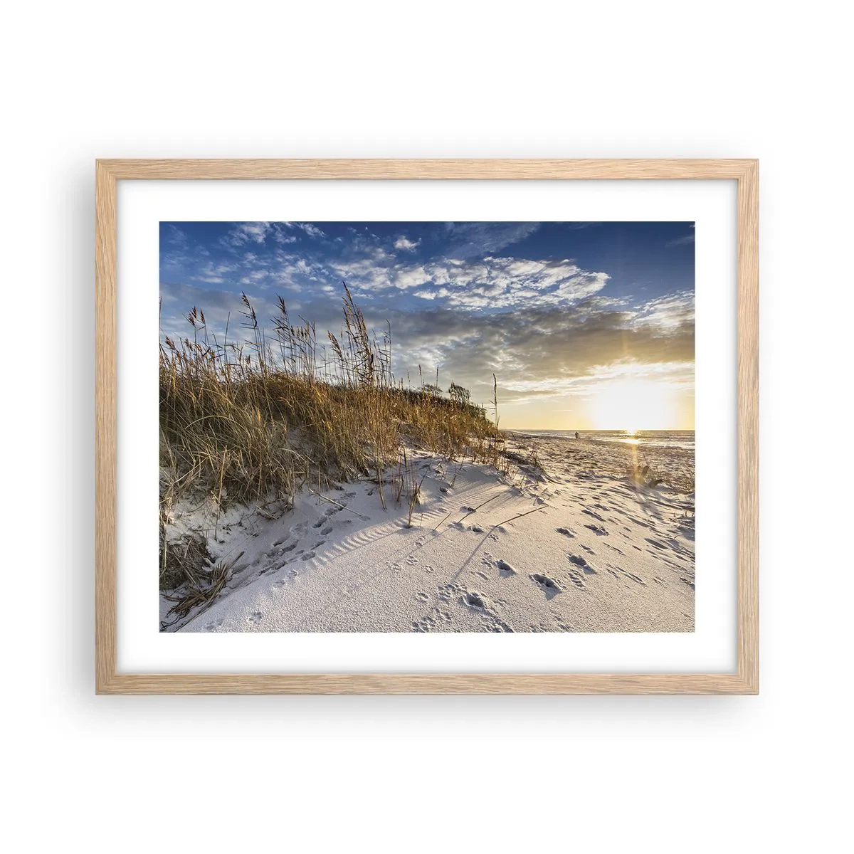 Poster in light oak frame - Invitation to a Walk - 50x40 cm