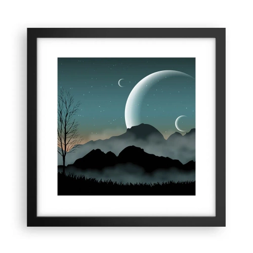 Poster in black frame - Carnival of a Starry Night - 30x30 cm