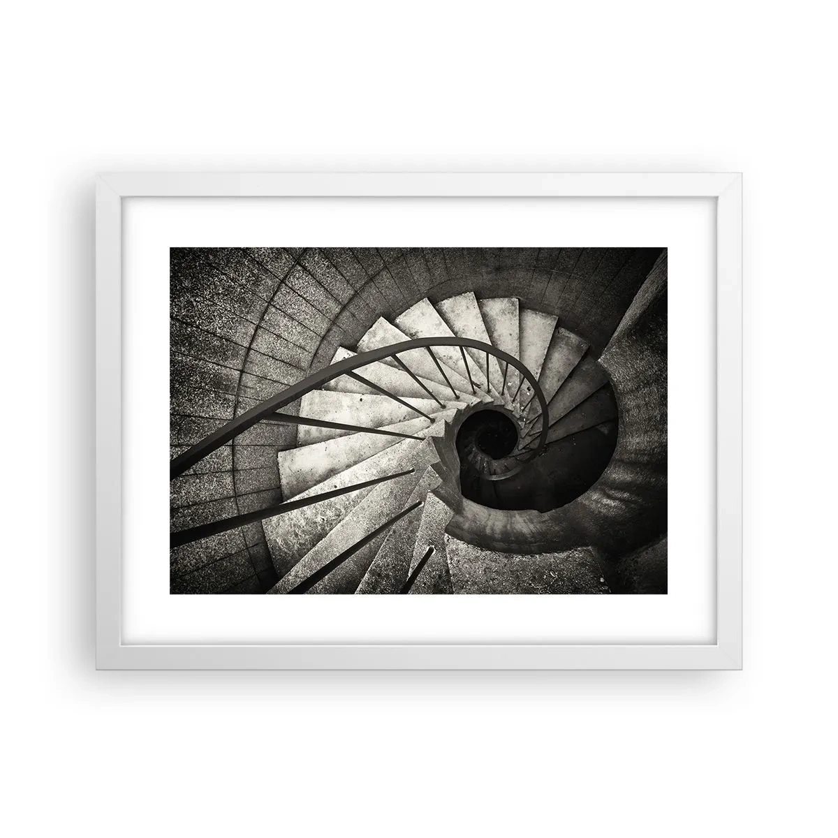 Poster in white frmae - Up the Stairs and Down the Stairs - 40x30 cm
