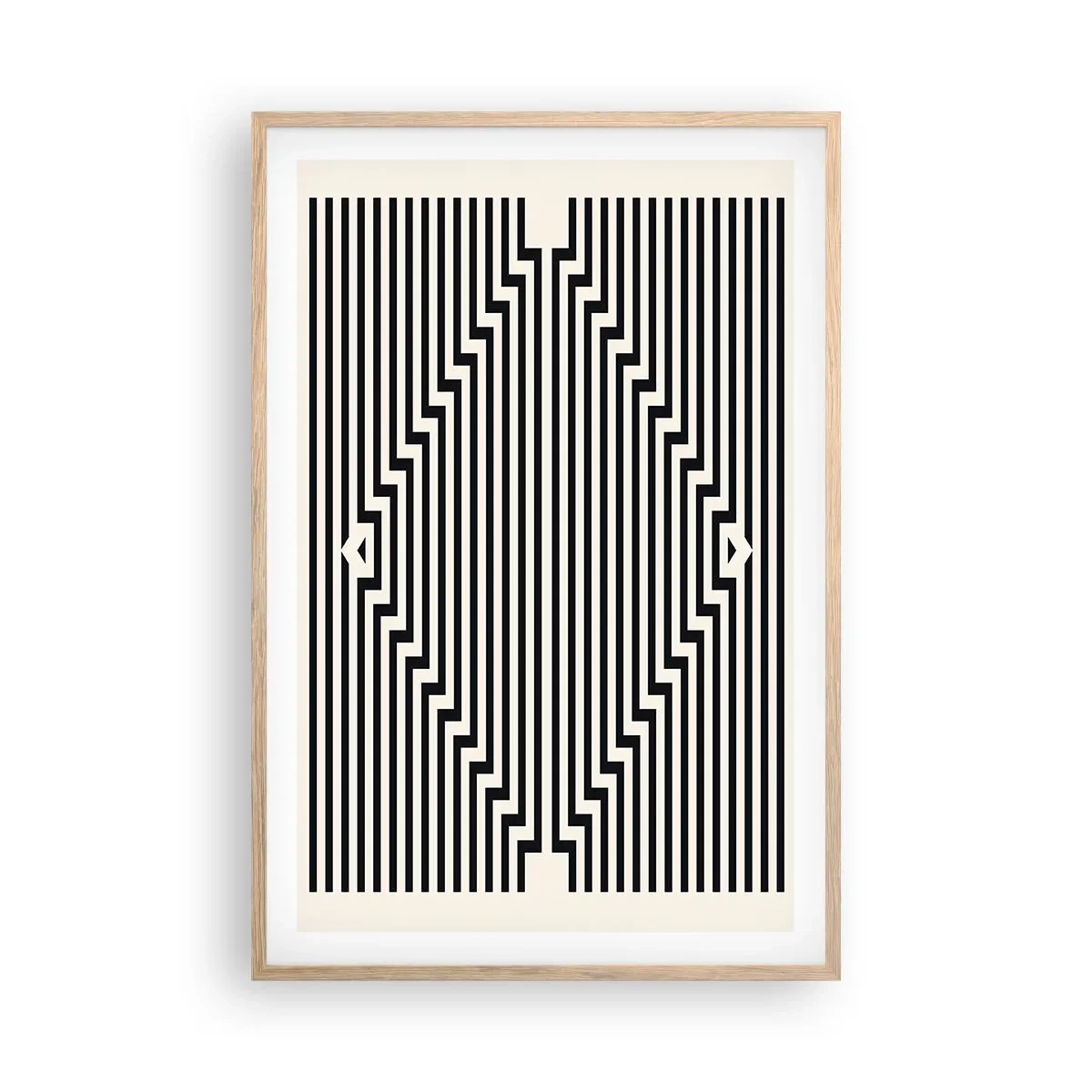 Poster in light oak frame - Geometrical Illusion - 61x91 cm
