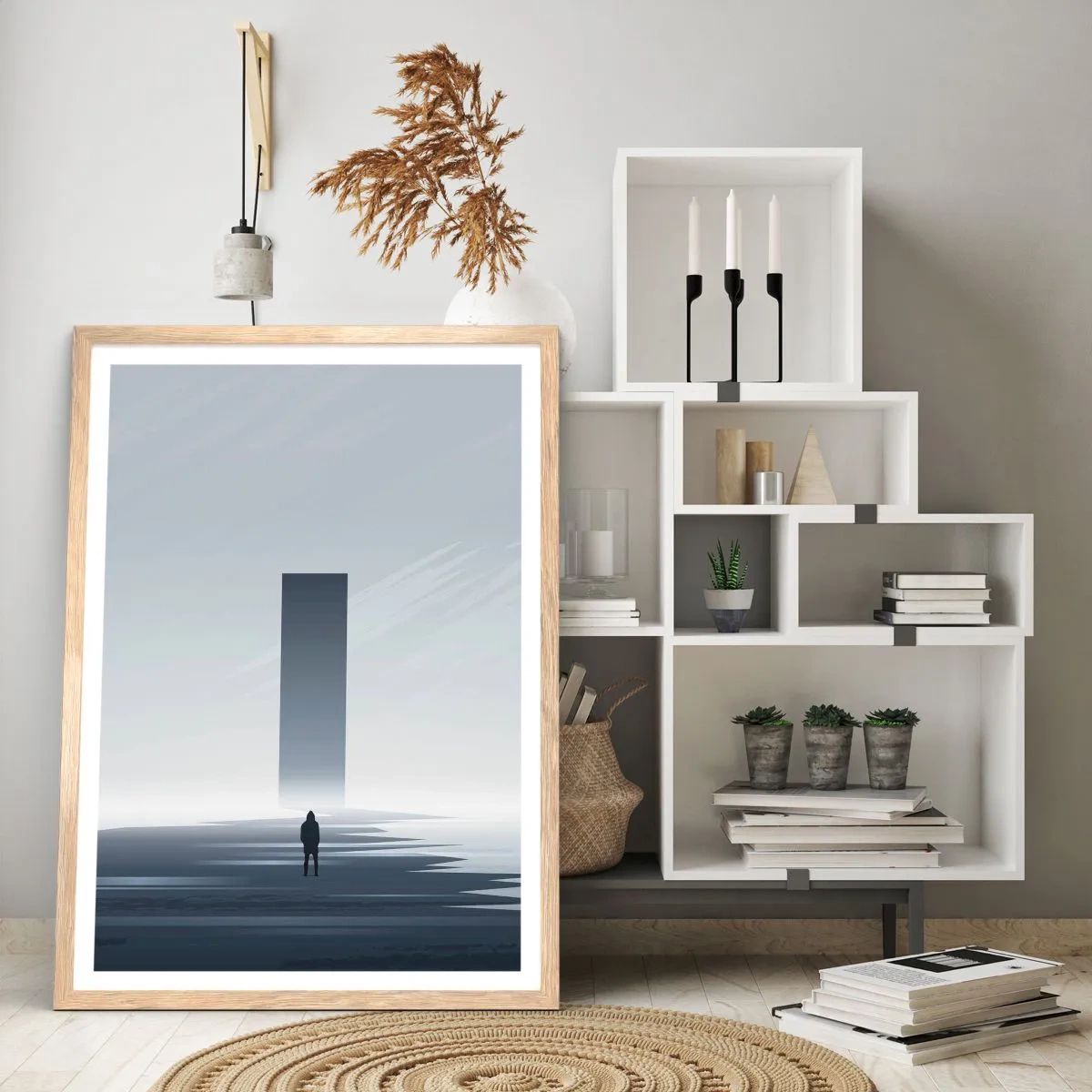 Poster in light oak frame - Opportunity or Threat? - 70x100 cm