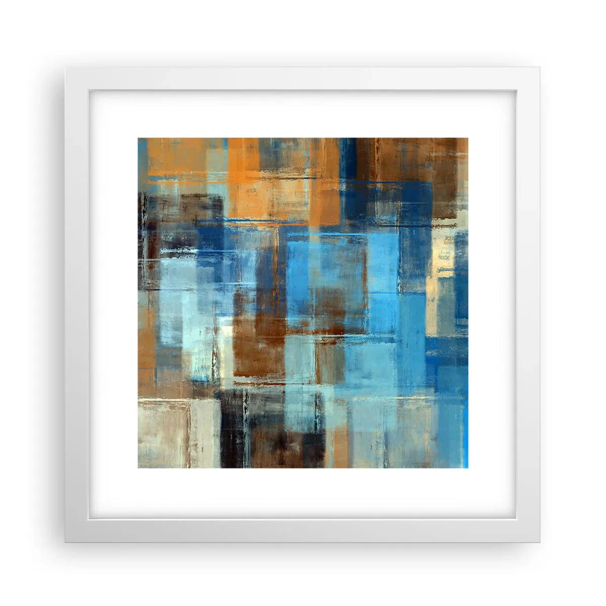 Poster in white frmae - Through Blue Curtain - 30x30 cm