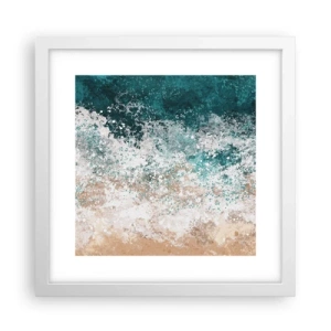 Poster in white frmae - Sea Tales - 30x30 cm