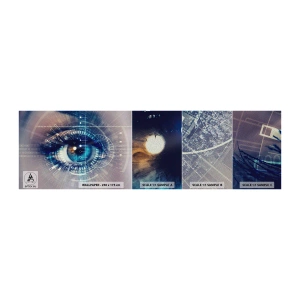 Photo Wallpaper Sample Premium Sand - You Think You Know Me - Abstraction, Eye, Graphics - 100x30 cm