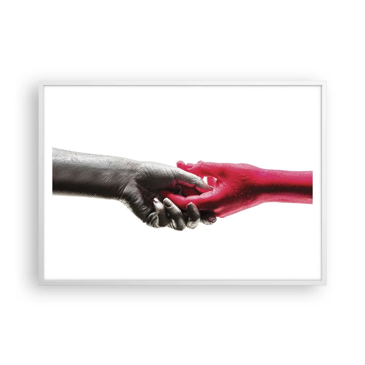Poster in white frmae - Together, although Different - 100x70 cm