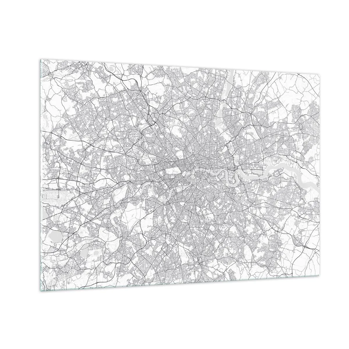 Glass picture - Map of London Maze - 100x70 cm