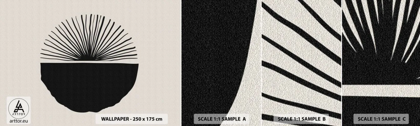 Photo Wallpaper Sample Standard Eco - Fan of Possibilities - Boho, Minimalistic, Sketch - 100x30 cm