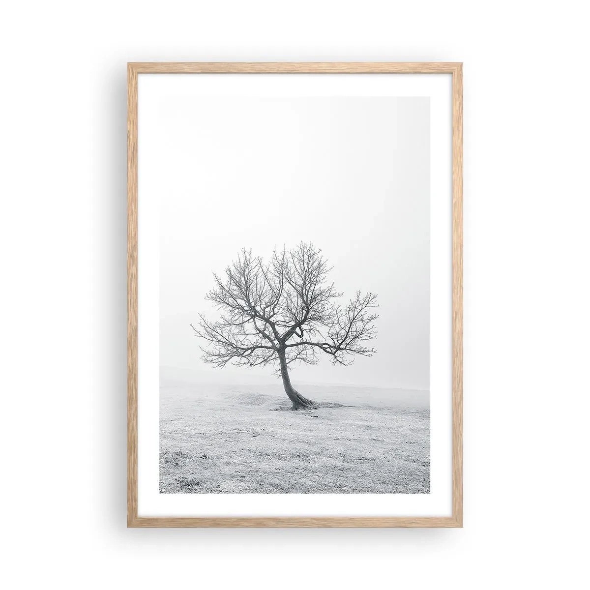 Poster in light oak frame - Against Nothingness - 50x70 cm