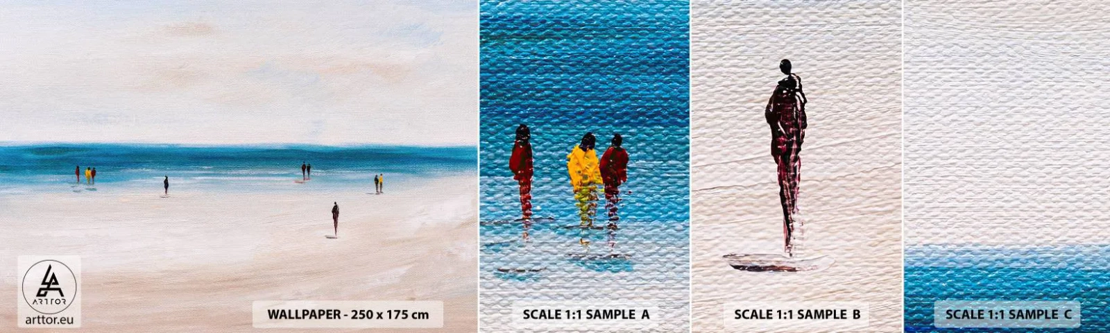 Photo Wallpaper Sample Standard Eco - Natural Need - Beach, People, Minimalism - 100x30 cm