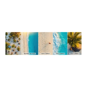 Photo Wallpaper Sample Self-Adhesive Deluxe Sticker - Welcome to Paradise - Beach, Palm trees, Exoticism - 100x30 cm