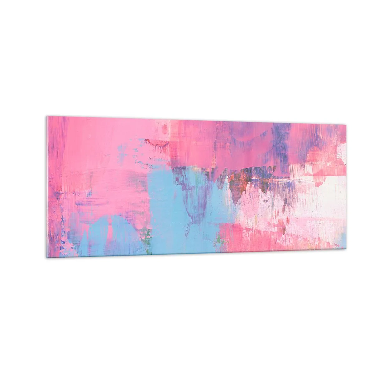 Glass picture - Pink, Blue and a Pinch of Light - 100x40 cm