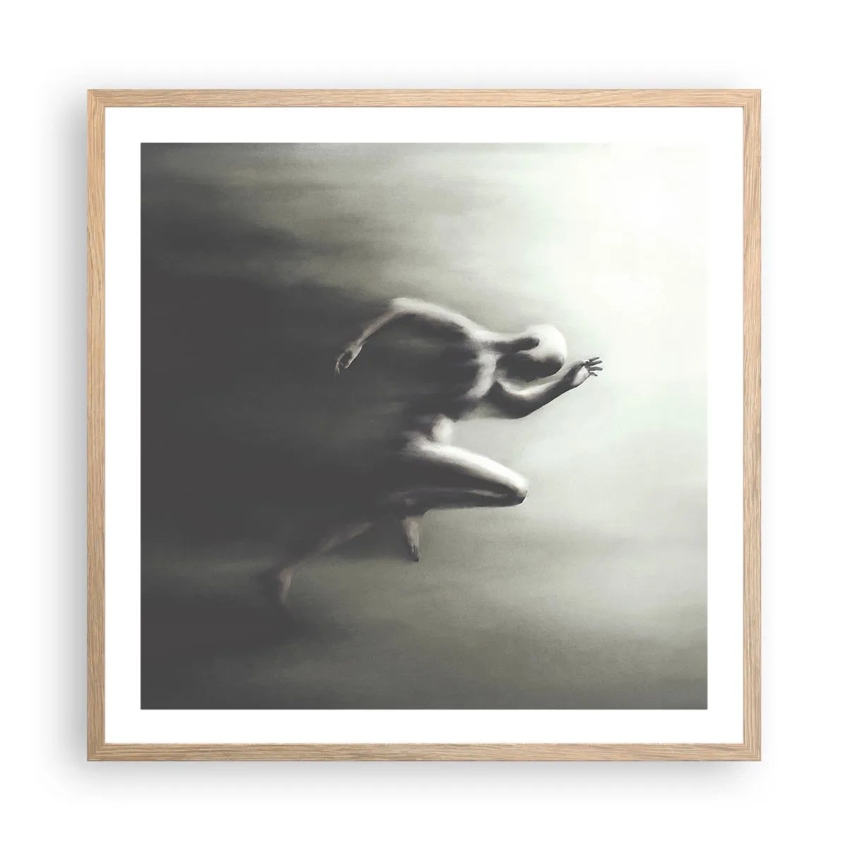 Poster in light oak frame - Unstoppable - 60x60 cm