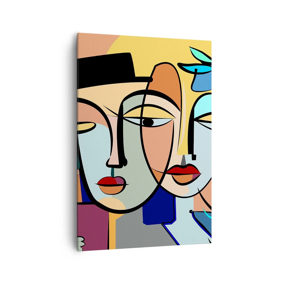 Canvas picture - Rendez-vous Picasso Style - 70x100 cm