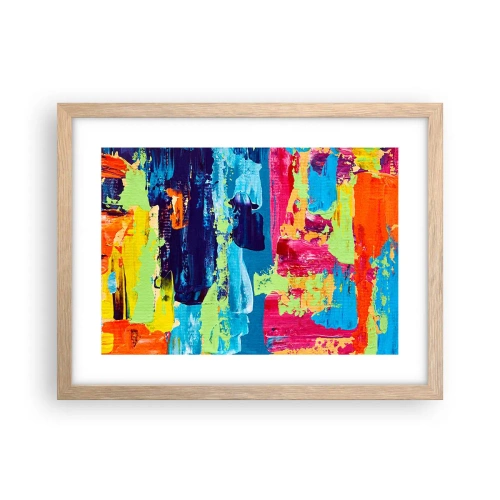 Poster in light oak frame - Life Is Beautiful! - 40x30 cm